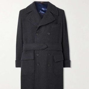 Rubinacci Ulster Double-Breasted Virgin Wool-Twill Coat Size 48 (38 USA)